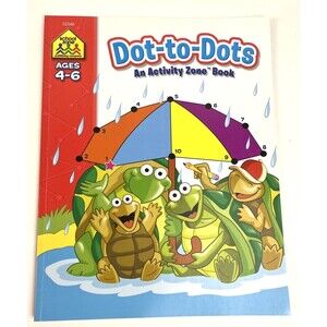 School Zone - Dot-to-Dots Activity Zone Book - 64 Pages, Ages 4 to 6, Preschool,
